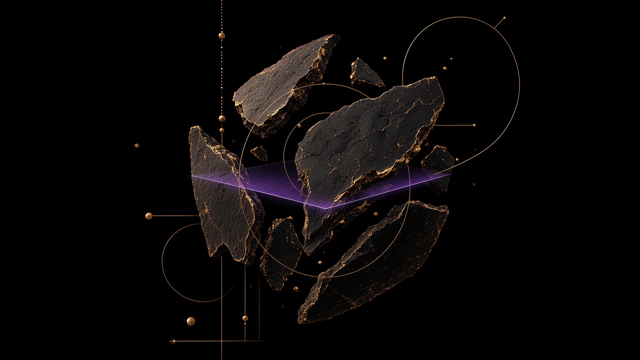 Unnamed shadow shards on a black field