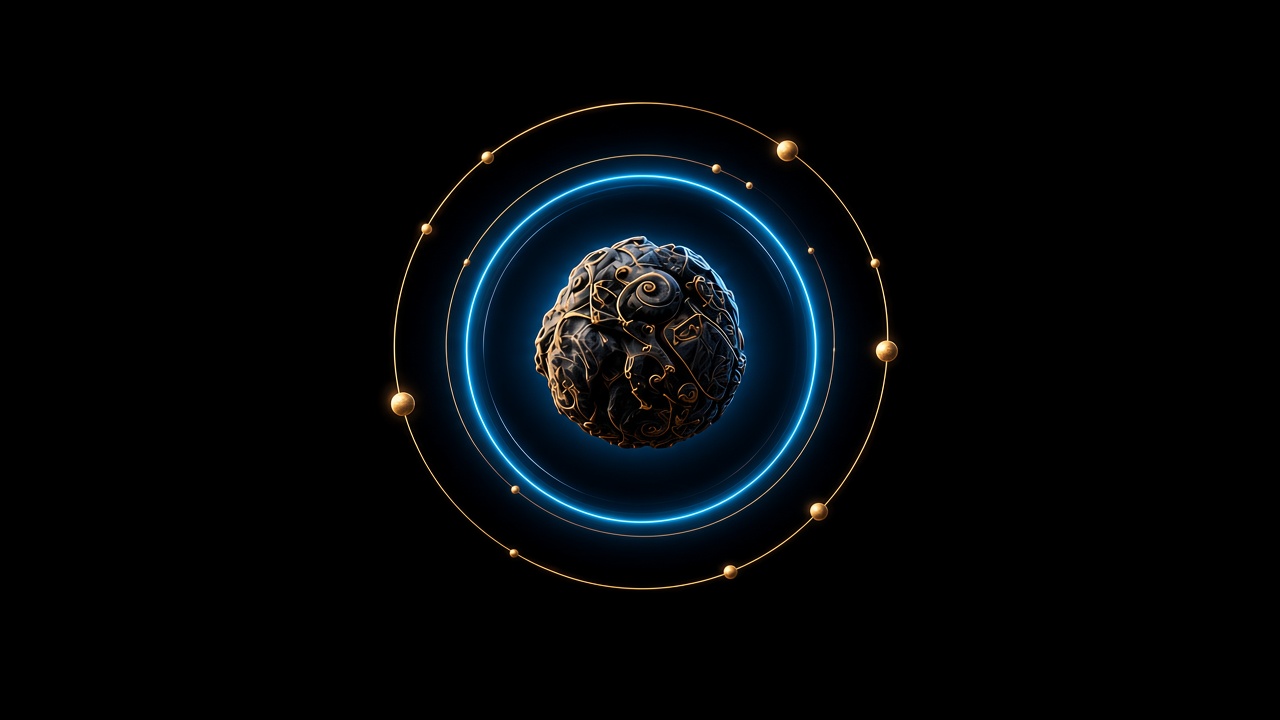 A cyan ring catching a runtime core